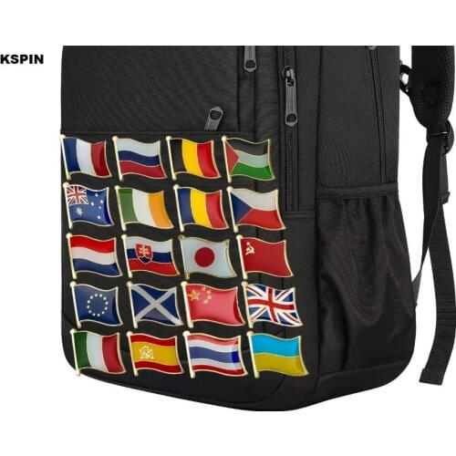 Country Flag Badge Flag Brooch National Flag Lapel Pin International Travel Pins Collections 1PCS