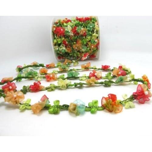 2 Yards Yellow Ombre Beanie Shape Color Woven Rococo Ribbon Trim|Decorative Floral Ribbon|Scrapbook Materials|Decor