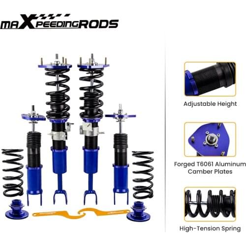 4x Coilovers Suspension Shock Absorbers for Nissan Fairlady Z 350Z Z33 03-07 Adjustable Height Coil Spring