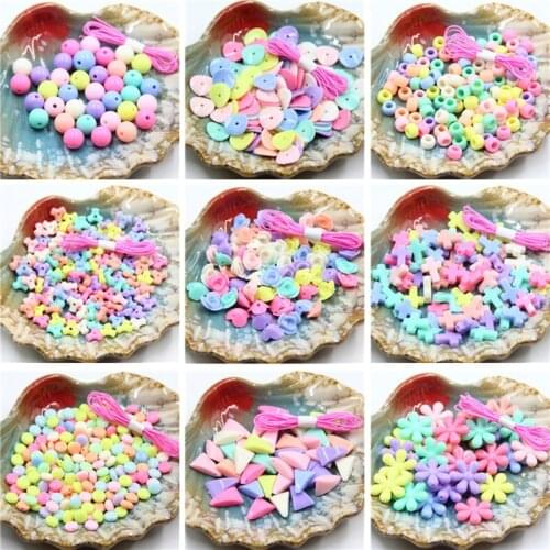 DIY Beads Toy Children Creative Handmade Girl Gift Weaving Necklace Bracelet Jewelry Making Beaded Handicrafts Toys