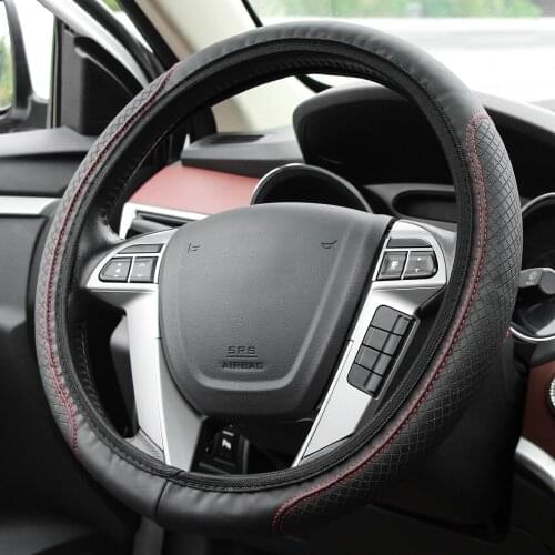 Car Steering Wheel Covers Leather Protector for renault arkana duster logan 2 kaptur sandero laguna kangoo megan clio