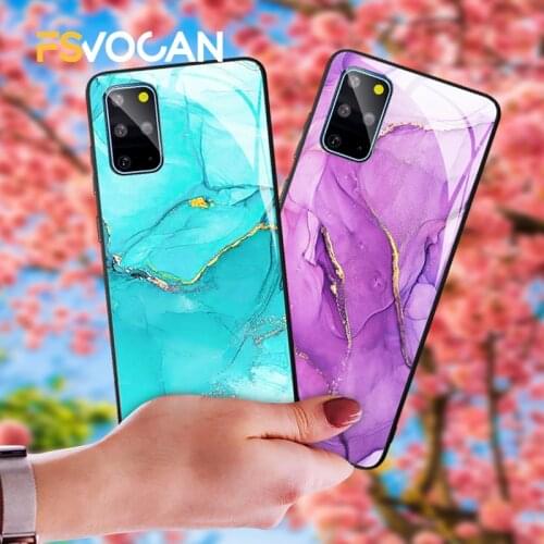 Simple Elegant Fresh Green Marble Case For Samsung Galaxy S21 S20 FE Plus A71 70 A51 50 S10 Note 20 10 Ultra Stone Phone Cover