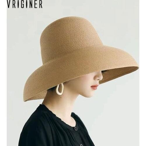 Elegant Netting Sun Hat UPF 50+ Ladies Kentucky Derby Hats Wide Brim Straw Hat Women Summer Beach Cap Fedoras Dress Hat 2020 New