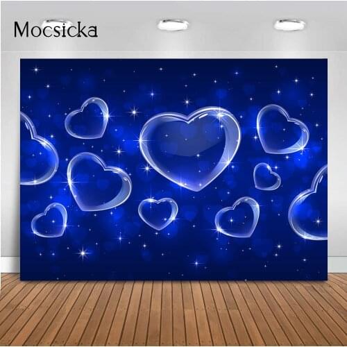 Blue Heart Backdrop Early 2000s Photography Backdrop Birthday Party Photo Backdrop Newborn Kids Portrait Photo Background Props