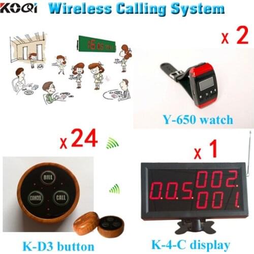Call Button Waiter Service Call System Watch Pager Wireless Receiver Customer Service Number