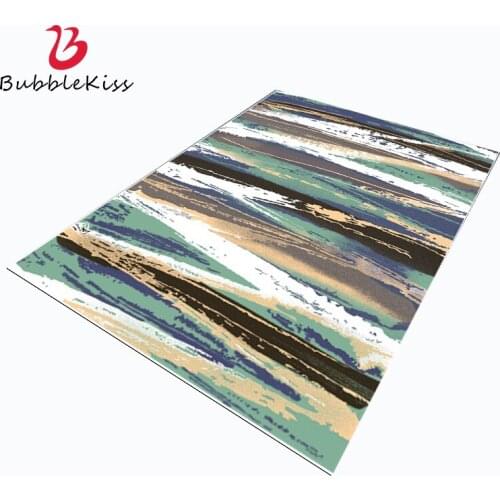 Bubble Kiss Nordic Style Abstract Art Striped Pattern Carpets Home Non-Slip Bedroom Decor Area Rugs Customized Kids Room Mats