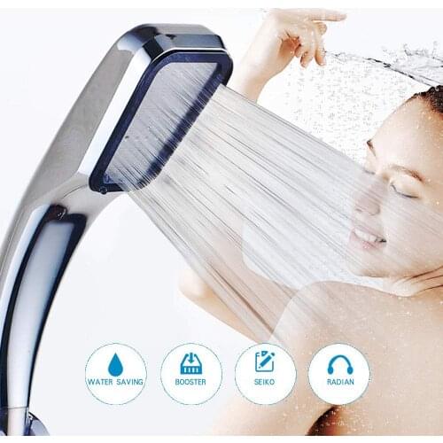 300 Holes Shower Head Water Saving Sprayer Flow With Chrome ABS Rain High Pressure Spray Nozzle Bathroom Accessories Showerhead