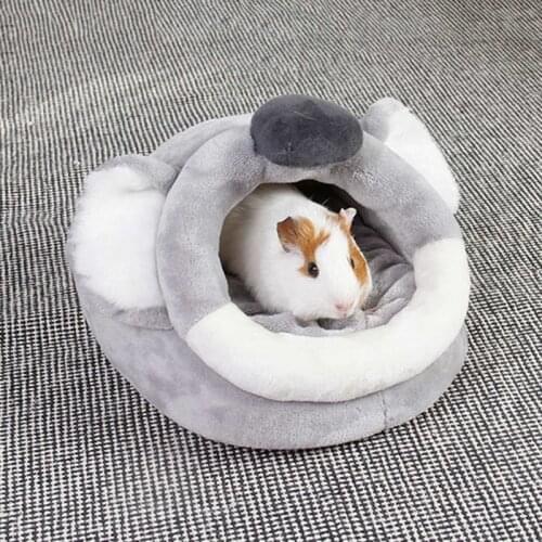 Cute Hamster House Cage Pet Dog Cat Winter Warm Sleeping Bed Small Puppy Kitten Chinchillas Squirrel Soft Flannel Nest Kennel Ma