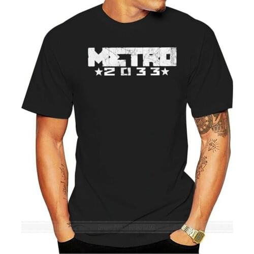 Metro Exodus T-Shirts Gas Mask Toxic Games 2033 Popular T Shirt Mans Short Sleeve Clothes Big Shirt Tees 100% Cotton Crew Neck