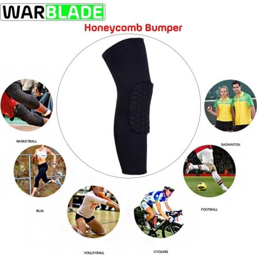 Men Sport Legwarmer Honeycomb Bumper Crashproof Sports Football Basketball Leg Sleeve Knee Pads Fitness Professional Leg Sleeve