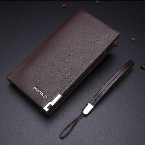 Mens long zipper wallet fashion multi-function clutch bag Korean version of the large capacity mens mobile phone bag