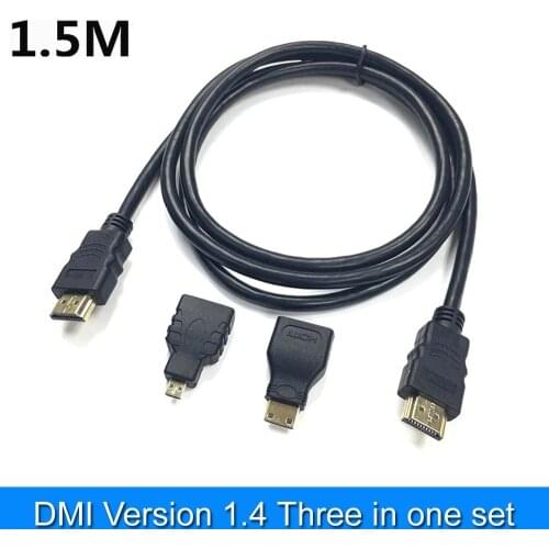 1.5m Mini HDMI Micro 3-in-1 HD cable set