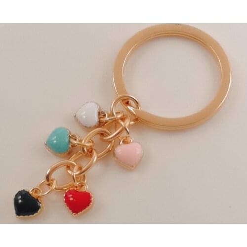 New Keychain Candy Color Heart Shaped Infinite Love Eternal Pendant Mens and Girls Car Keychain Souvenir Jewelry Gifts