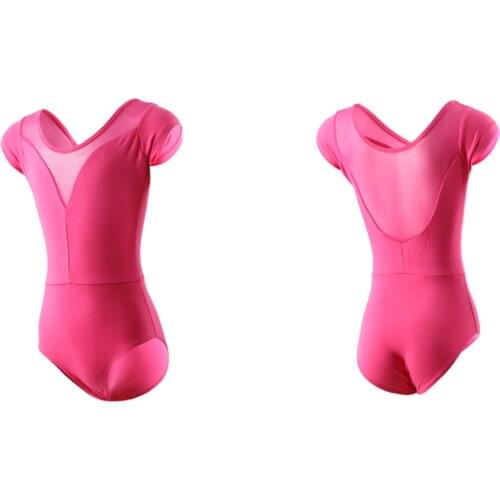 New Girls Gymnastics Ballet Leotard High Quality Kid Bodysuit Cotton Nylon Sports Mesh Toddler Dance Costume Short Long Sleeves