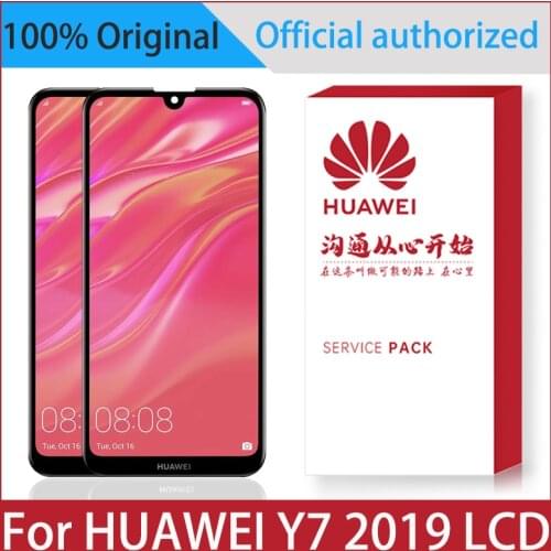 Original 6.26'' For Huawei Y7 2019 LCD DUB-LX3 DUB-L23 DUB-LX1 Display Touch Screen Digitizer Assembly Replacement With Frame