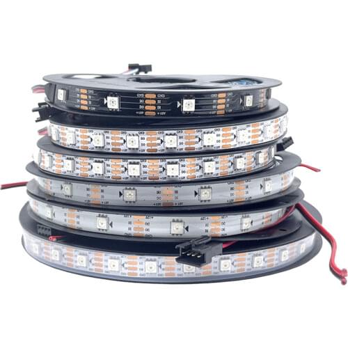 WS2815 (WS2812B/WS2813 Update) RGB LED Pixels Strip Light Individually Addressable LED Dual-Signal 30/60/144 Pixels/Leds/m DC12V