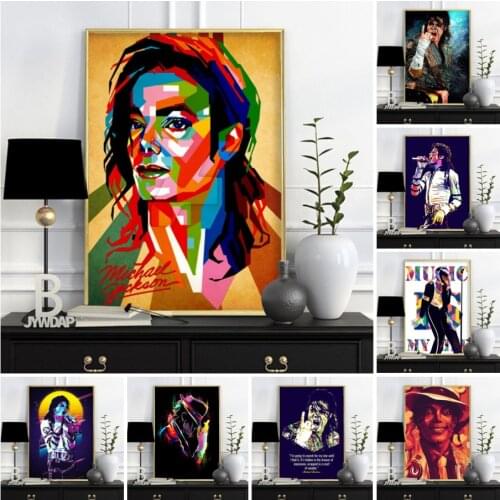 Michael Jackson Music Star Dance King Posters and Prints Canvas Painting Modern Wall Art Picture for Living Room Home Decor