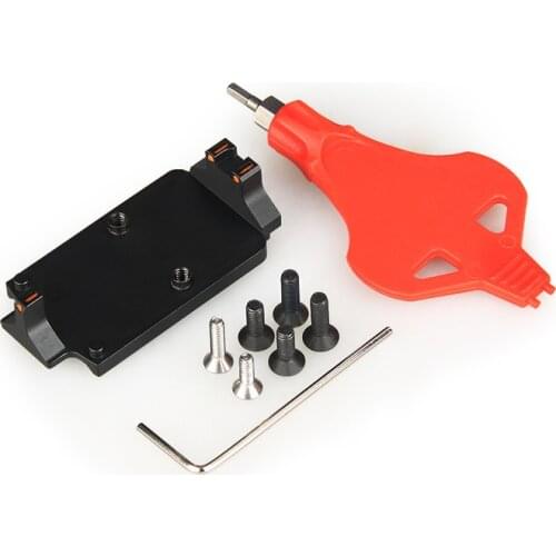 PPT Universal Mount RMR Battle Plate with fiber Red Dot Optic Plate Base Mount Mounting Platform for RMR and Glock HK24-0235