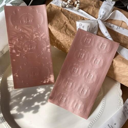 Rose Metalic Color Custom Logo Printing Sticker Labels Wedding Stickers