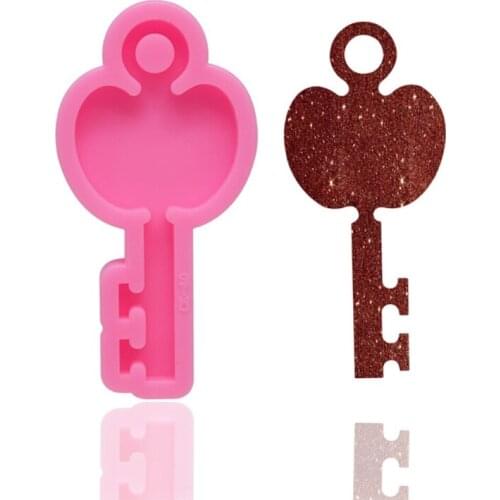 Keychain Pendant Resin Mold Comb Heart Bottle T-shirt Silicone Molds Craft Tools W0YA