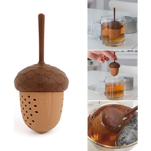 Tea Infuser Strainer Silicone Filter Pine Cones Shape Handle Diffuser Non-toxics WXV Sale