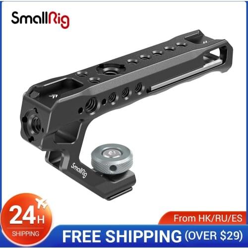 SmallRig Cold Shoe Adapter Handle To Mount DSLR Cameras and Cages With Thumb Screws +15 mm Rod Clamp Universal Handgrip- 2094C