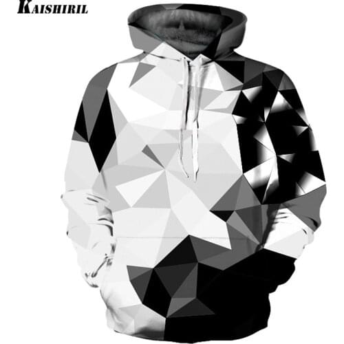 KAISHIRIL Sweatshirts Men Geometric 3D Hoodies Cool Couple Hoodie Stranger Things Hip Hop Streetwear Hoodies Men Pullovers