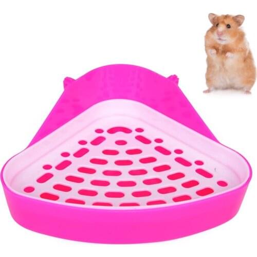 1PCS Pet Hamster Toilet Portable Pet Training Toilet Rat Easy Clean Toilet Small Animal Triangle Toilet Pet Cleaning Supplies