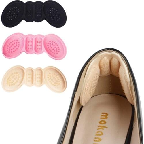 1pair High Heel Insoles Butterfly Adjust Size Heel Liner Grips Protector Sticker Heel Pad Foot Care Anti Keep Abreast Heel Pads