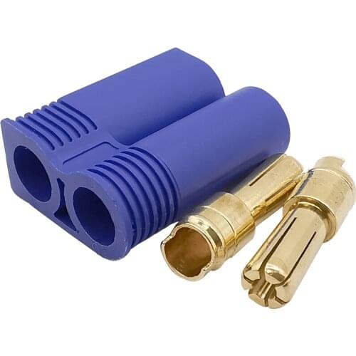 2Pairs EC5 Connector aEC5 Banana Male Plug + Female Socket Bullet Connectors with Housing Sheath for RC ESC LIPO Battery/Motor