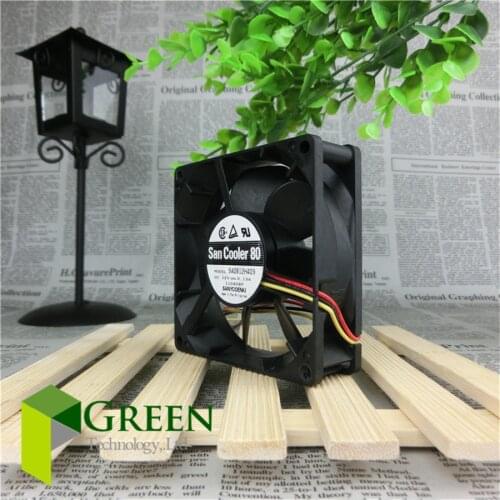 5pcs The original SANYO DENKI San Cooler 80 9A0812H409 12V 0.13A 80MM 8cm computer Server case Cooling fan with 3pin