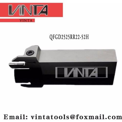 Free shipping QFGD2525RR22-52H cnc cutting tools Surface Grooving tool holder with inserts ZTGD0404-MG matched good quality