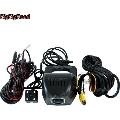 BigBigRoad For Nissan March Bluebird Sylphy Xterra Juke Qashqai Car Wifi DVR Dual Cameras Video Recorder Dash cam