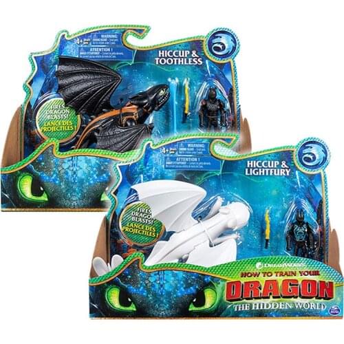 How to Train Your Dragon3 Dragon DreamWorks Toothless Night Fury Light Fury Anime Series PVC Action Figures Model Collection toy