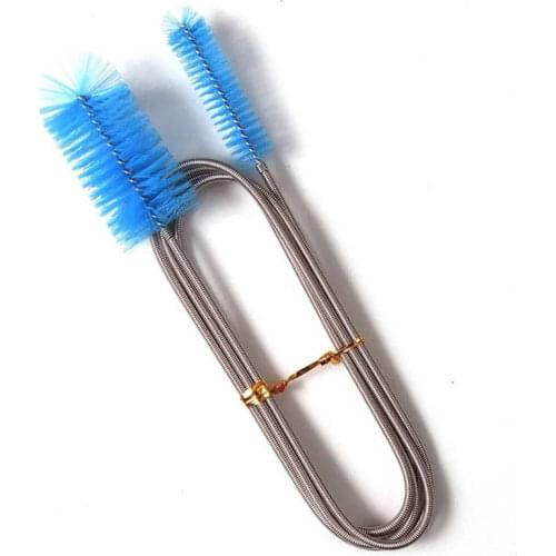 Stainless Steel Tube Cleaning Brush Single Double Ended Flexible Aquarium Fish Tank Filter Pump Hose Pipe Brushes Cleaner