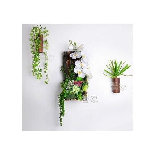 Simulation succulents combination package fake flowers wall murals vertical plant wall hangings Shichiku