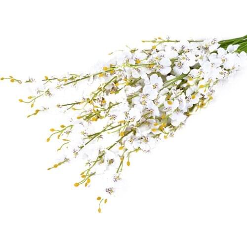 1pc Lifelike Artificial Flower DIY 5-Branch Realistic Orchid Silk Cloth Flower Photography Props DIY Home Decor Accessories