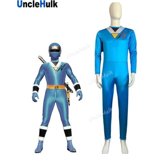 Ninja Sentai Kakuranger Ninja Black Jiraiya Cosplay Satin Bodysuit - with Gloves | UncleHulk