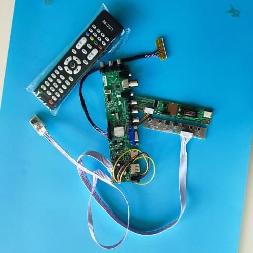 Kit For LQ154M1LW02 TV VGA USB AV 30pin 1920X1200 1 CCFL LCD remote Panel Controller board Digital HDMI DVB-C DVB-T 15.4"