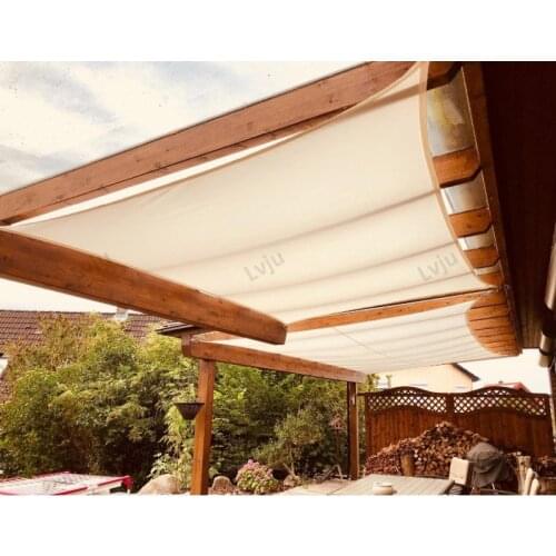 Lvju 6.6x9.8ft 2x3m Waterproof Rectangle Shade Sail Garden Terrace Canopy Swimming Sun Shade Camping Hiking Yard Sail Awning