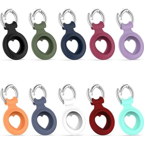 Love Style Protective Case Silicone Shell Cover Sleeve With Spring Buckle for Apple Airtag Locator