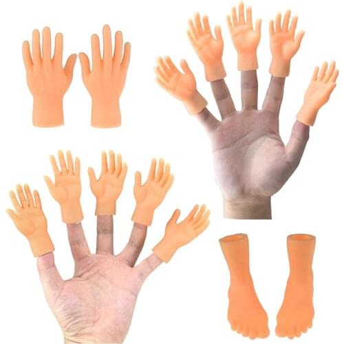 Mini Funny Cartoon Finger Hands And Finger Feet Set Creative Finger Toys Of Toys Around The Small Hand Model Halloween Gift Toys