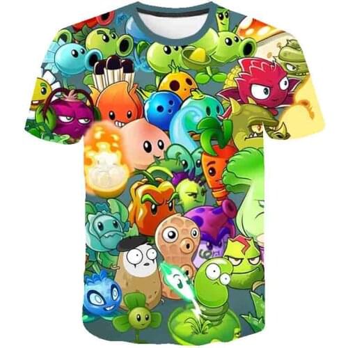 Fashion Summer New Boys And Girls 3D Print T-shirt Teen Short-sleeved Tops Tee Round Neck Casual Shirt Quick-dry Children’s Wear