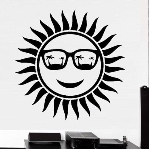 Fashionable Sunny Wall Sticker Bedroom Vinyl Waterproof Wall Art Decal for Living Room Kids Rooms Decor Wall Muursticker PW20