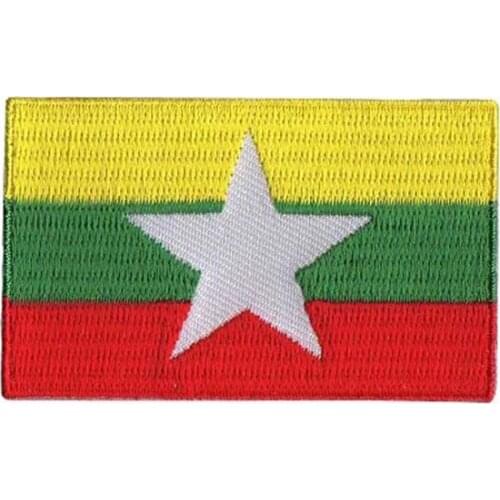 Myanmar Embroidery Patches Made by Twill with Flat Broder and Iron On Backing Free Shipping by Post