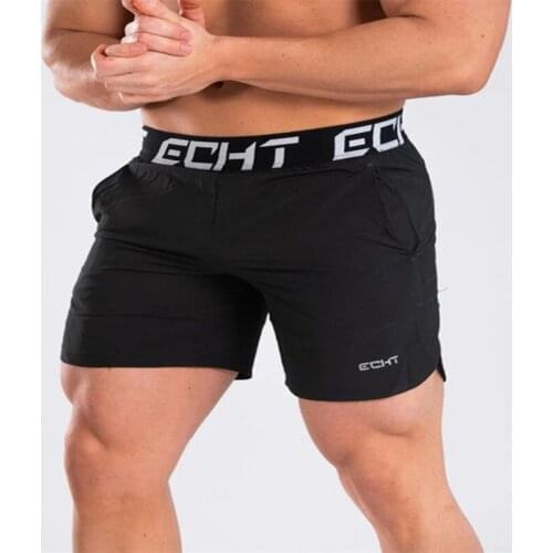 New Summer Fitness Mid-waist Black Bodybuilding Pants Training Running Sports Casual Shorts Workout Basketball Shorts