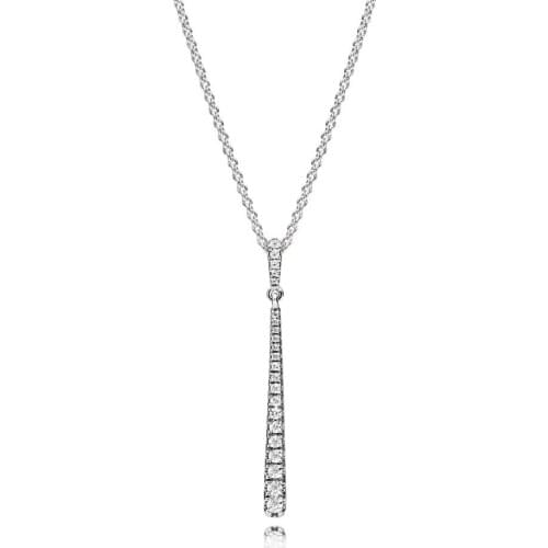 NEW 925 Sterling Silver Meteor Pendant Shooting Star Necklace Clear CZ Elegant Temperament Suitable Gift Clavicle Chain