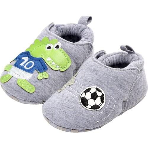 Cotton Baby Shoes Newborn First Walkers Cartoon Print Soft Soled Non-slip Footwear Baby Shoes Christmas Gift