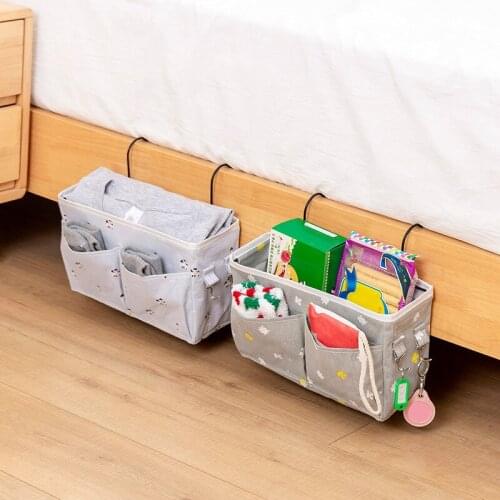 Bedside Organizer With Hook Pocket Multi-Layer Desktop Books Phone TV Remotes Glasses Hanging Storage Bag Nappy Toy Store Bags
