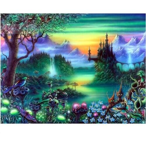 Full Square/round Diamond 5D DIY Diamond Painting "Fantasy wonderland" Embroidery Cross Stitch Rhinestone Mosaic Decor NEW313